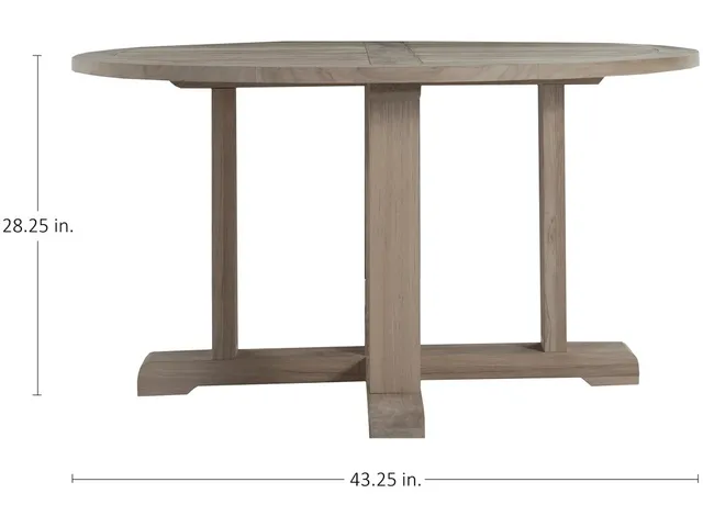 Club Teak Round Outdoor Pedestal Base