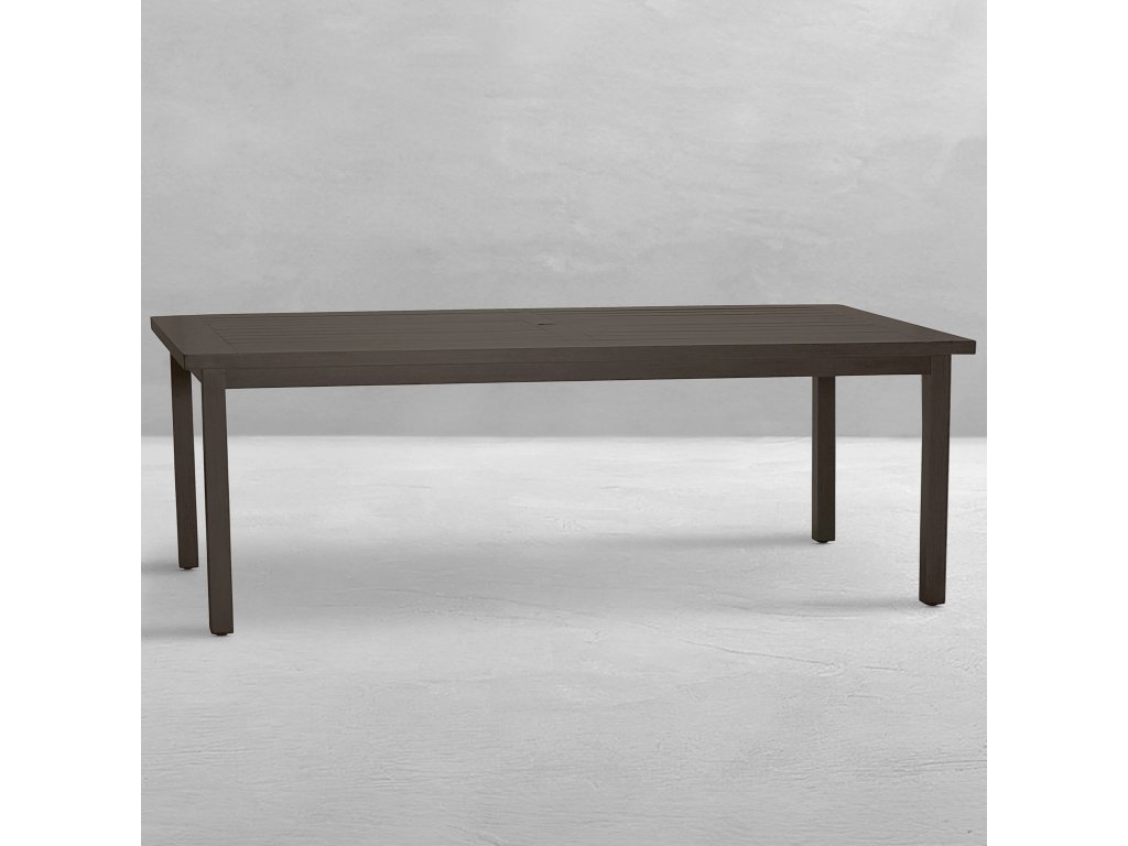 Club Aluminum Rectangle Outdoor Slatted Table - main image