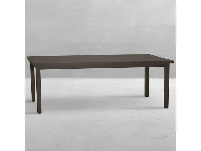Club Aluminum Rectangle Outdoor Slatted Table