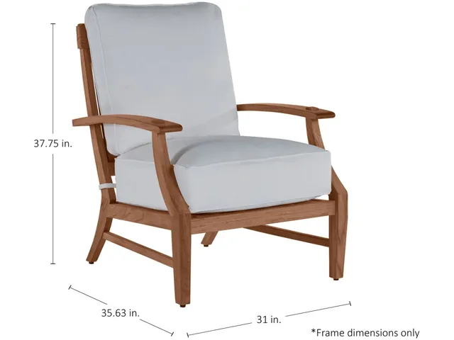 Croquet Teak Outdoor Lounge Chair - Alternative View
