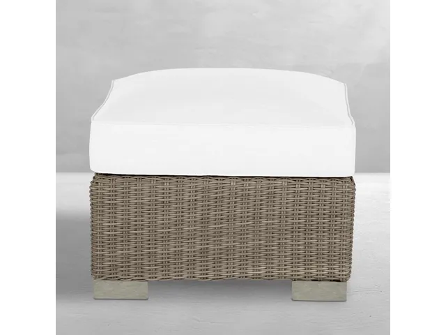 Club N-Dura Resin Wicker Outdoor Woven Ottoman