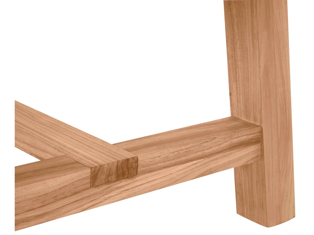 Paige Teak Rectangle Outdoor Slatted Top Table 104 in. W x 30. 25 in. H - image 5