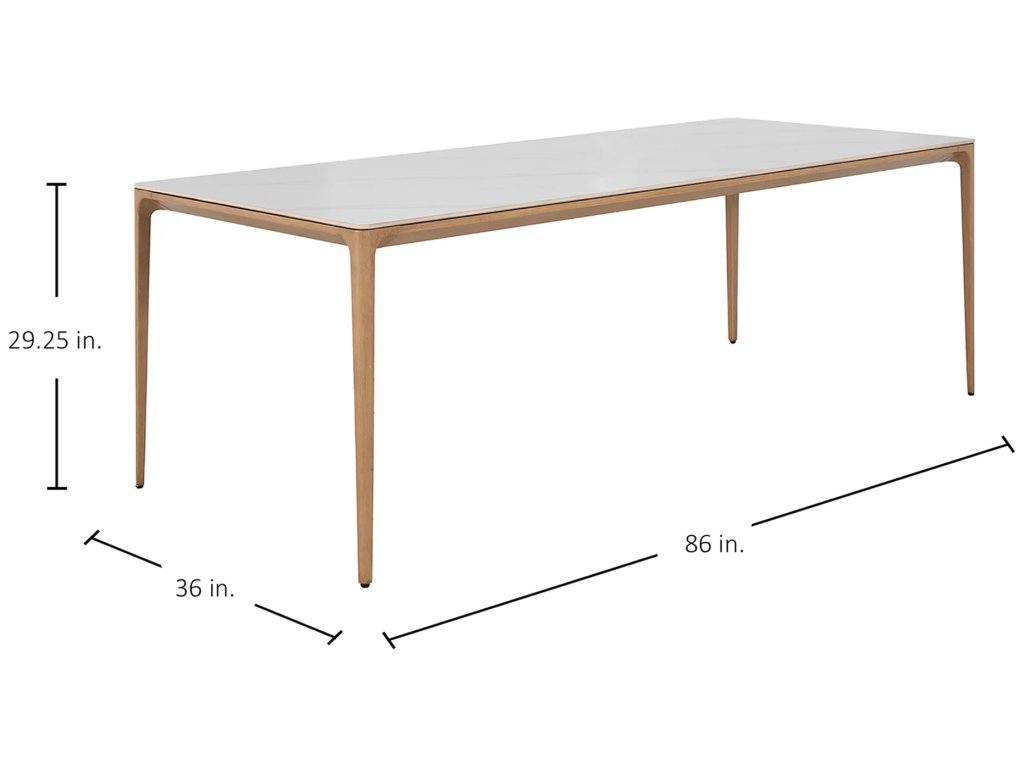 Palma Aluminum Rectangle Outdoor Table 86 in W x 29. 25 in H - image 1