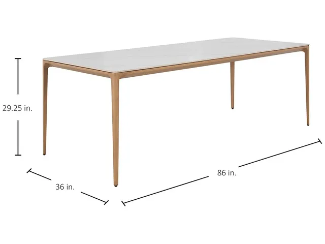 Palma Aluminum Rectangle Outdoor Table 86 in W x 29. 25 in H - Alternative View