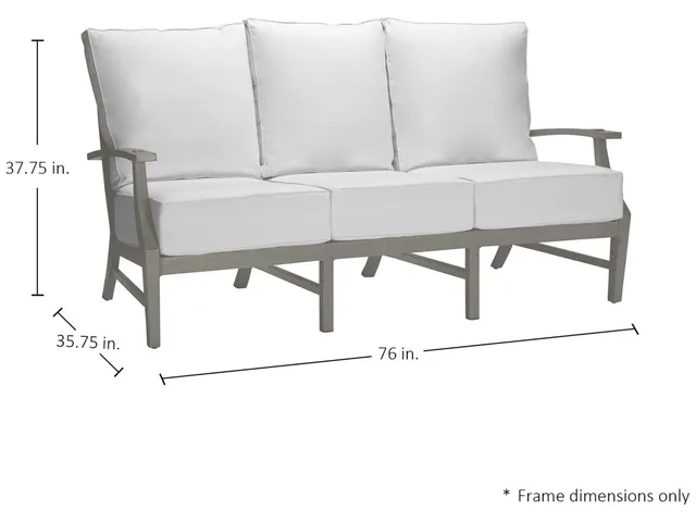 Croquet Cast Aluminum Outdoor Sofa - Alternative View