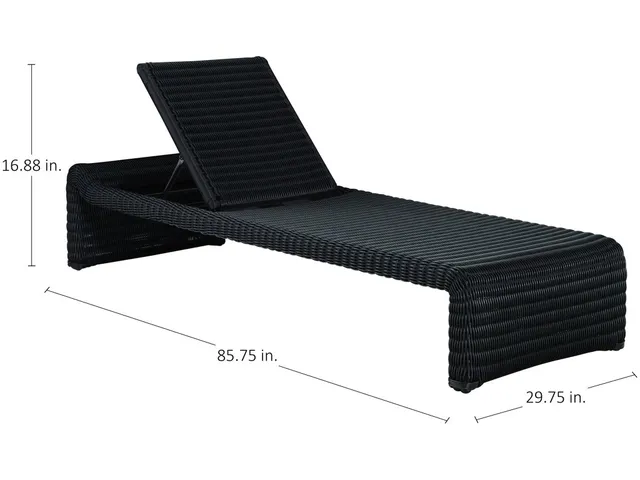 Como Resin Wicker Outdoor Chaise - Alternative View