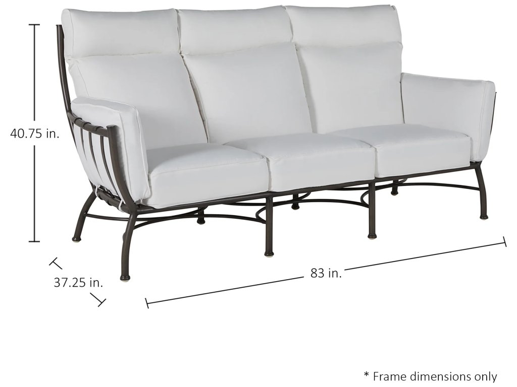 Majorca Wrought Aluminum Outdoor Sofa - image 1