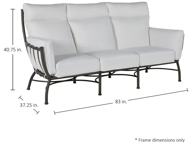 Majorca Wrought Aluminum Outdoor Sofa - Alternative View