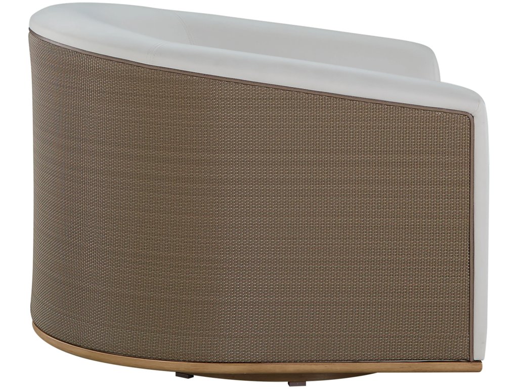 Tahoe Natural Weave Marine Grade Vinyl Swivel Lounge Chair - image 3