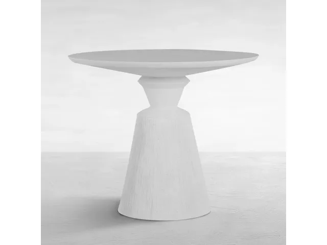 Fisher Cast Stone Round Outdoor Table 36 in. W x 30 in. H