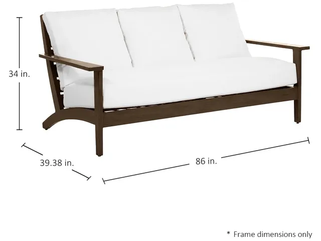 Kennebunkport Wrought Aluminum Outdoor Sofa
