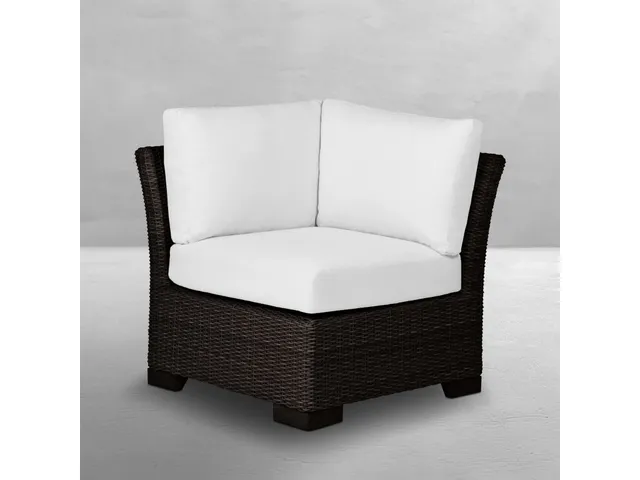 Club Woven N-Dura Resin Wicker Outdoor Corner Sectional Sofa