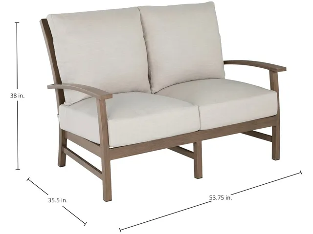 Charleston Wrought Aluminum Outdoor Loveseat - Alternative View