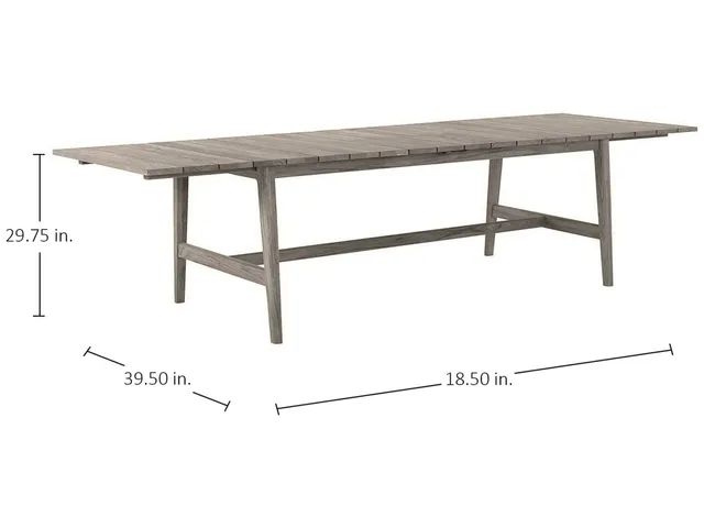 Coast Teak Rectangle Outdoor Extendable Table - Alternative View