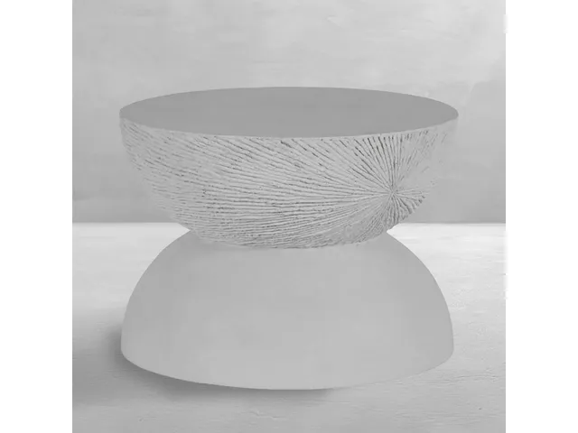 Darley Cast Stone Round Outdoor Pedestal Coffee Table