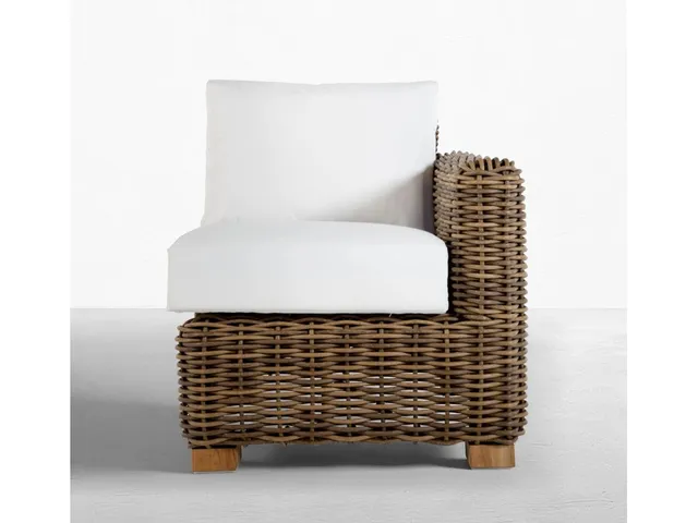 Montauk N-Dura Resin Wicker Outdoor Right Arm Facing Sectional
