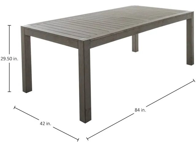 Portside Resin Rectangle Outdoor Slatted Table Top 84 in. W x 29.5 in. H - Alternative View