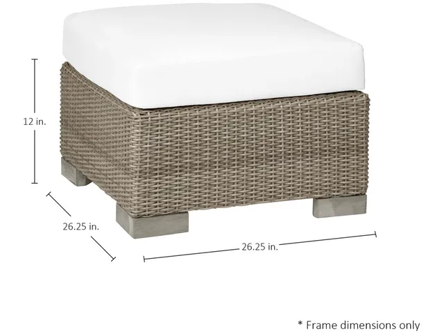 Club N-Dura Resin Wicker Outdoor Woven Ottoman - Alternative View