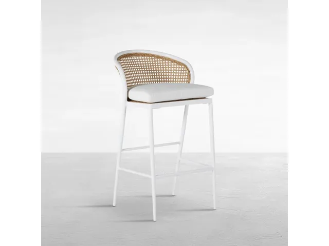 Havana Cane N-Dura Resin Wicker Outdoor Counter Stool 24 in.