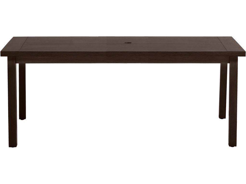 Club Aluminum Rectangle Outdoor Slatted Table - image 3