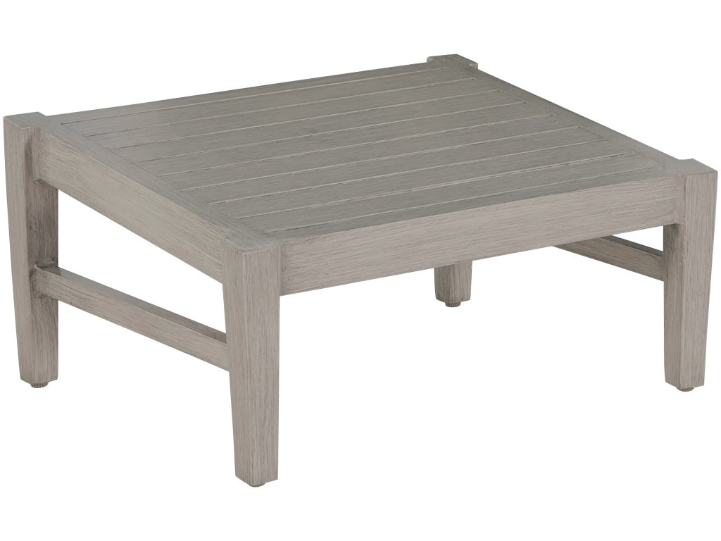 Croquet Wrought Aluminum Outdoor Ottoman - image 3
