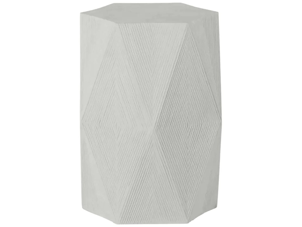 Albany Cast Stone Hexagon Pedestal Side Table 16 in. W x 20. 25 in. H - image 3