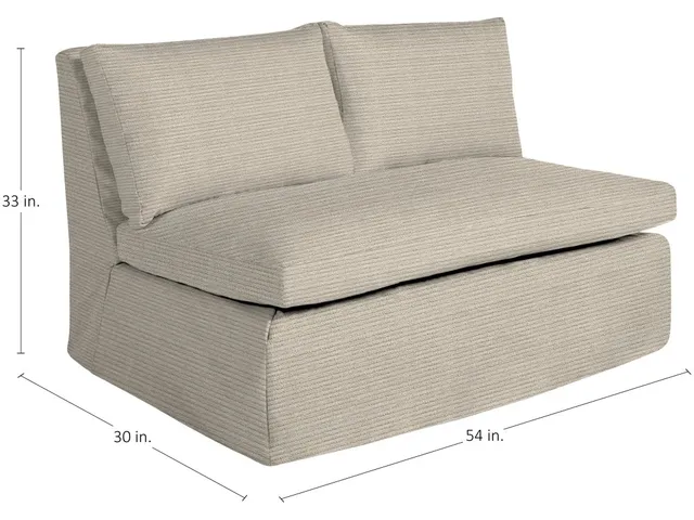 Nora Outdoor Armless Loveseat Sectional - Alternative View