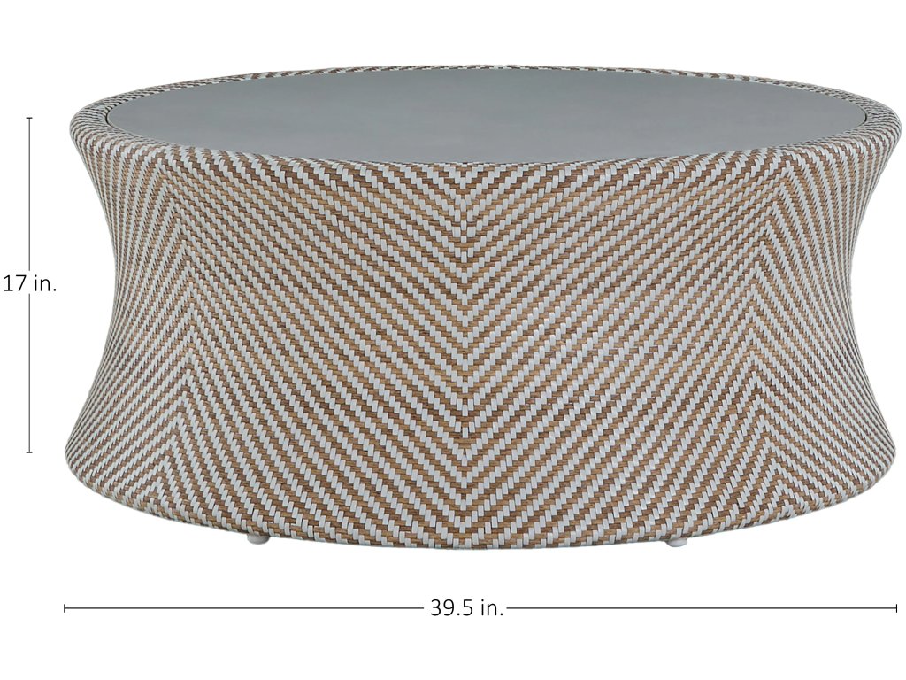 Bari N-Dura Resin Wicker Outdoor Round Coffee Table - image 1