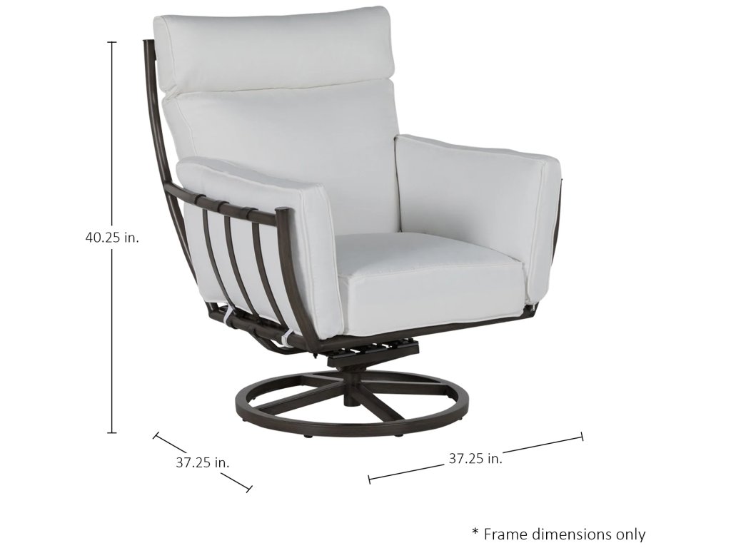 Majorca Wrought Aluminum Outdoor Swivel Rocker Lounge - image 1