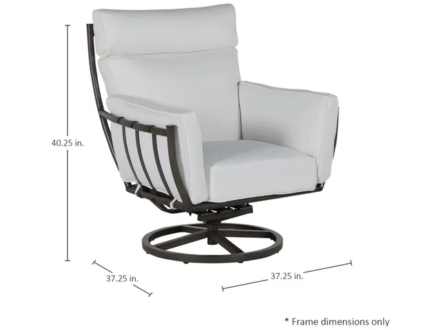 Majorca Wrought Aluminum Outdoor Swivel Rocker Lounge - Alternative View