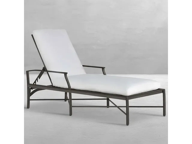 Monaco Wrought Aluminum Outdoor Chaise Lounge