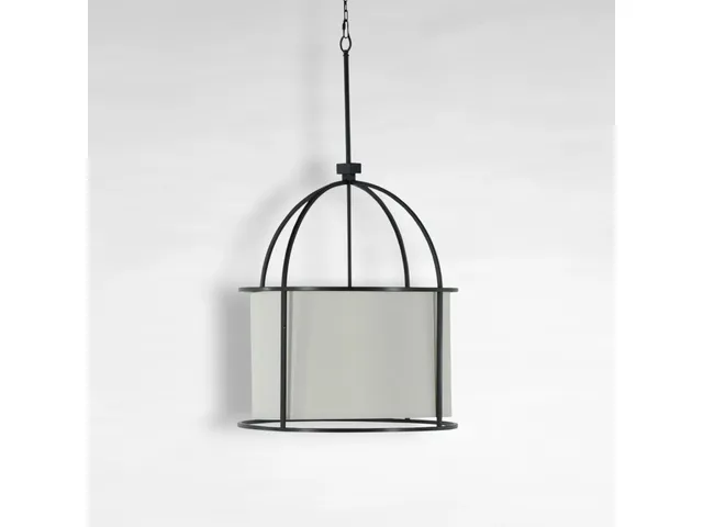 Marlon Stainless Steel Drum Chandelier 24.75 in. D x 44 in. H