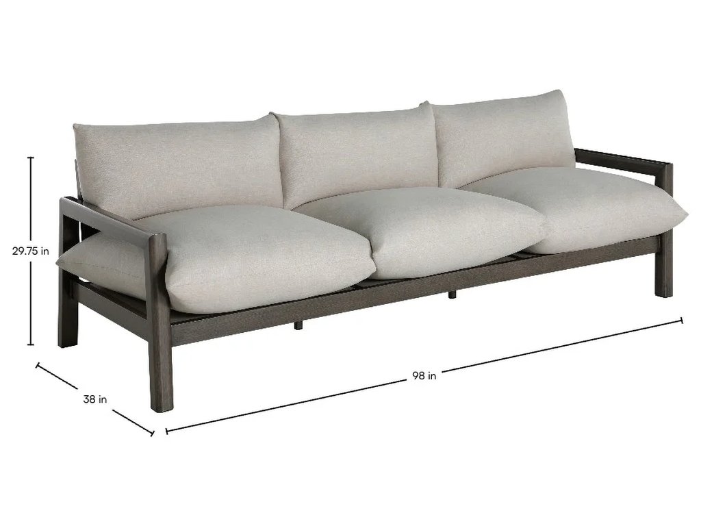 Monterey Wrought Aluminum Outdoor Sofa - image 1