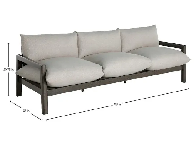 Monterey Wrought Aluminum Outdoor Sofa - Alternative View