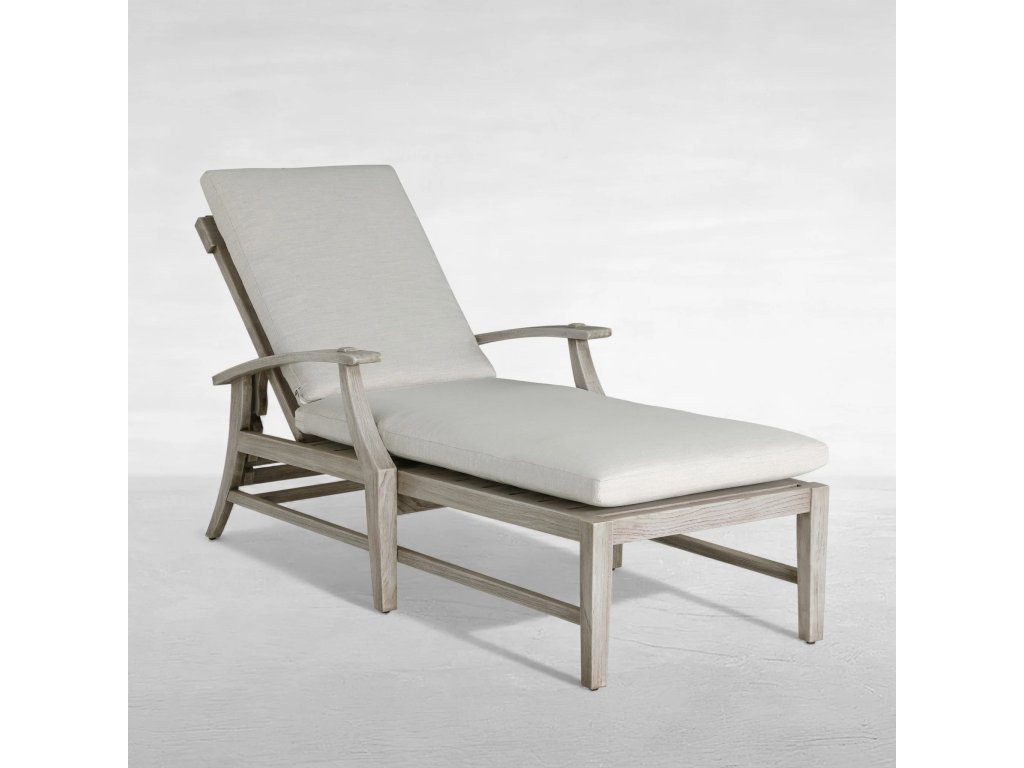 Croquet Teak Outdoor Chaise Lounge - main image