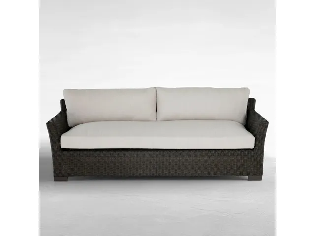 Club Woven N-Dura Resin Wicker Outdoor Sofa