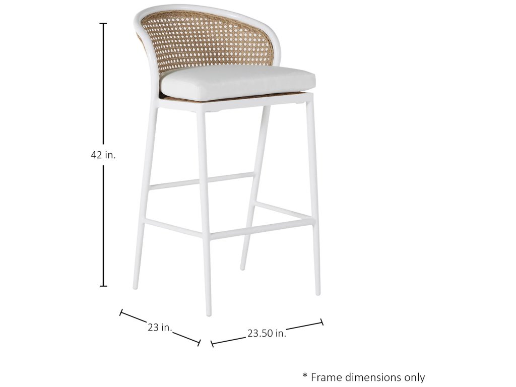 Havana Cane N-Dura Resin Wicker Outdoor Bar Stool 30 in. - image 1