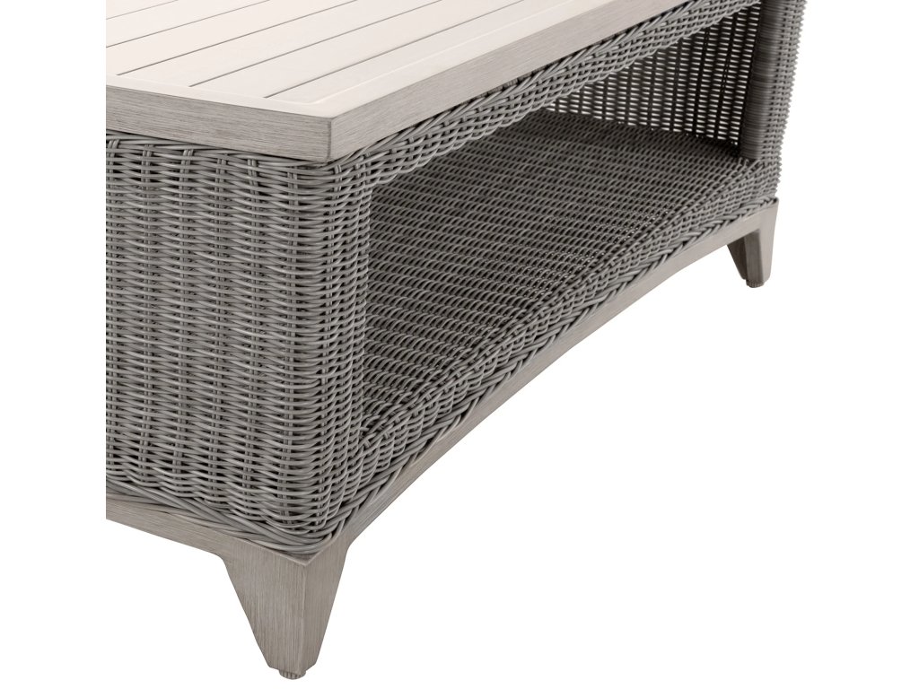 Astoria Wicker Rectangle Outdoor Coffee Table 48. 25 in. W x 16.75 in. H - image 5