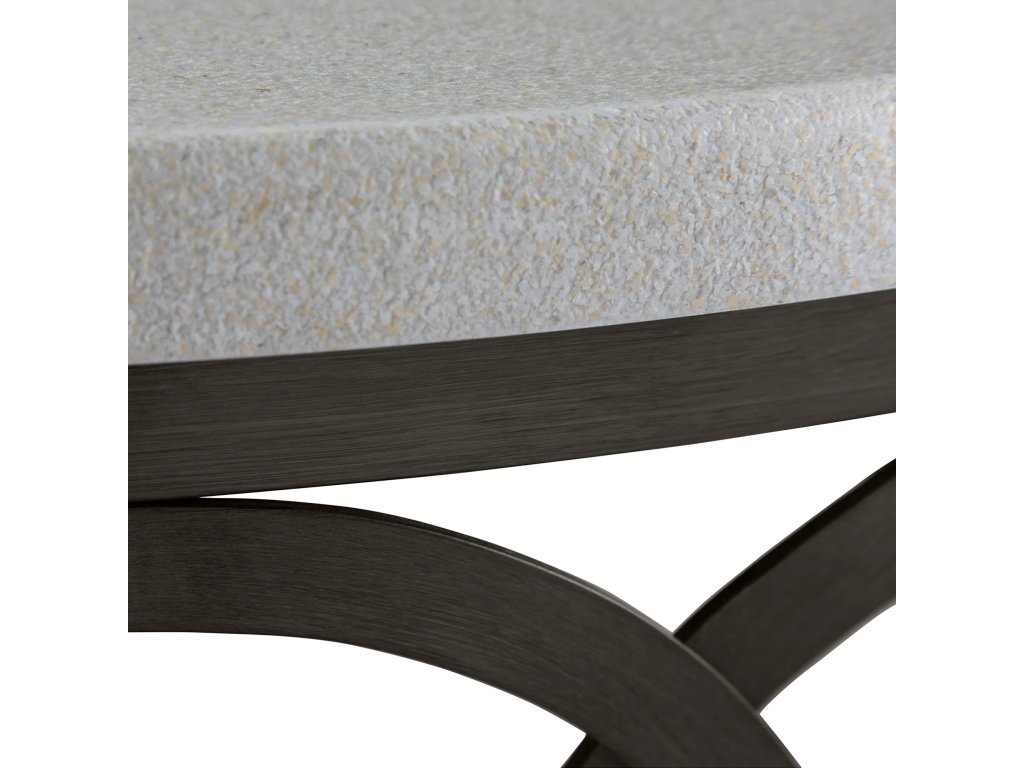 Ella Aluminum Round Outdoor Coffee Table 42 in. W x 16.5 in. H - image 2