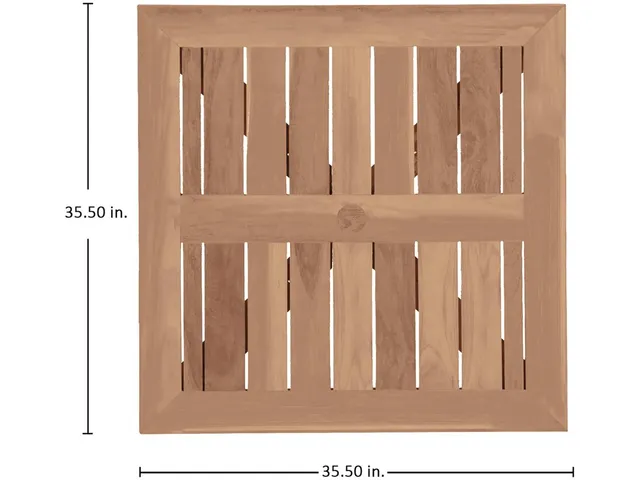 Club Teak 35.5 In. Square Outdoor Table Top - Alternative View