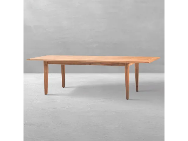 Teak Extension Farm Table W/ Hole
