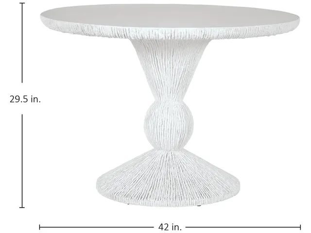 Montello Cast Stone Round Outdoor Pedestal Table 42 in. W x 29.5 in. H - Alternative View