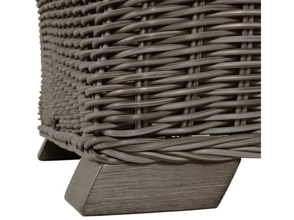 Rustic Woven N-Dura Resin Wicker Outdoor Sectional Slipper Chair - image 7