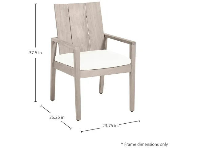 Ashland Teak Outdoor Arm Chair - Alternative View