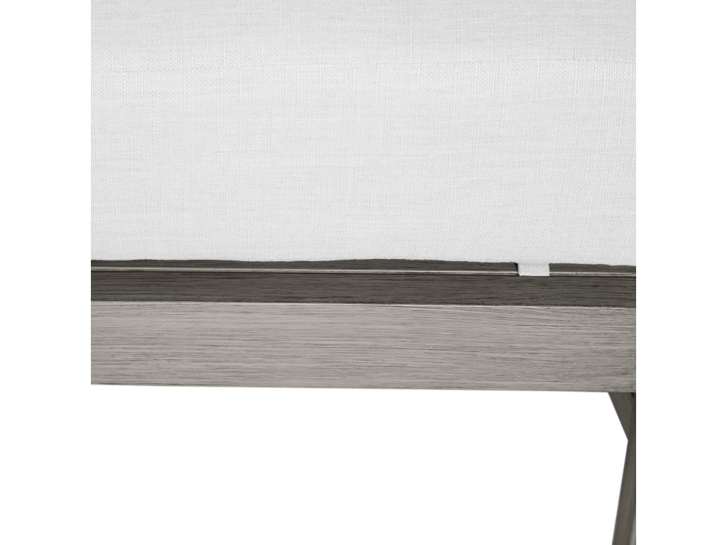 Croquet Wrought Aluminum Outdoor Ottoman - image 9
