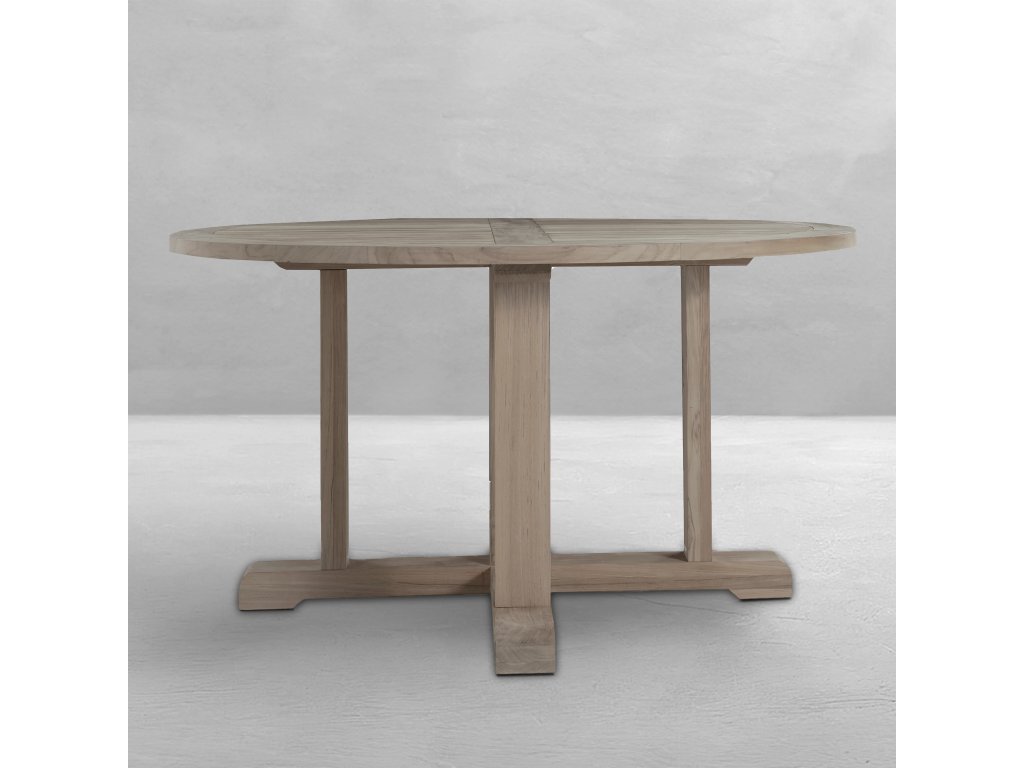 Club Teak Round Outdoor Pedestal Base - main image