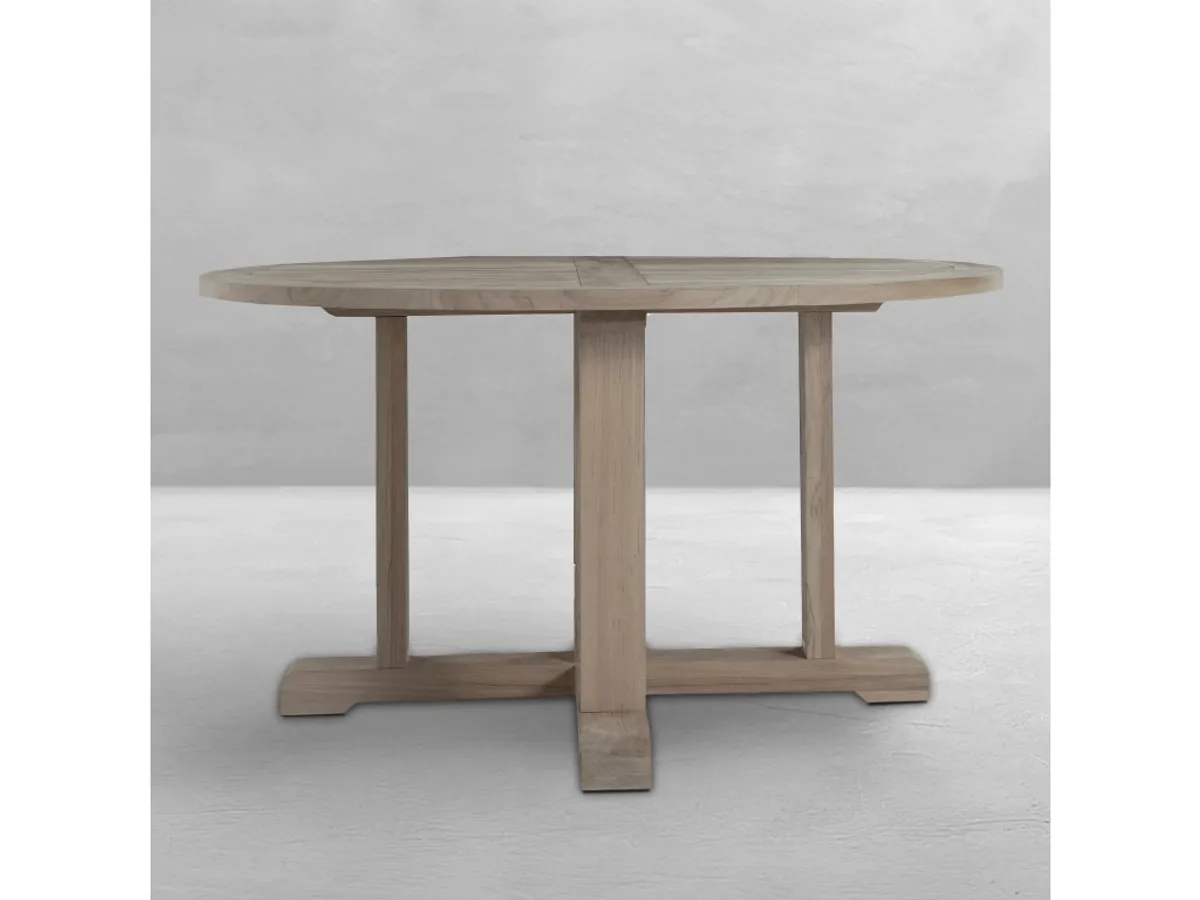 Club Teak Round Outdoor Pedestal Base - primary view