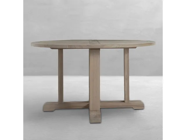 Club Teak Round Outdoor Pedestal Base