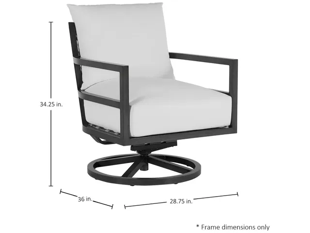 Santa Barbara Wrought Aluminum Outdoor High Back Swivel Rocker