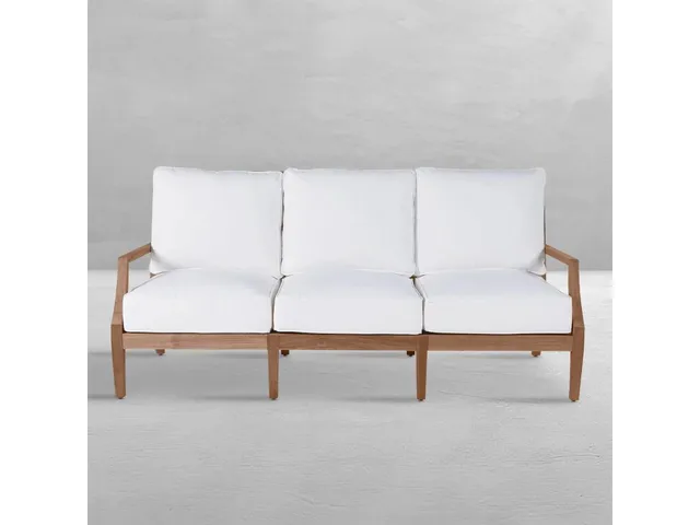 Haley Teak Outdoor Lattice Back Sofa
